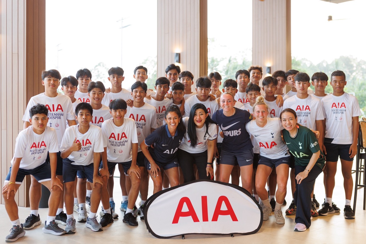เอไอเอ ประเทศไทย จัดกิจกรรม AIA Tottenham Hotspurs Football EliteCamp 2024 คัดเยาวชนนักฟุตบอลโครงการช้างเผือก โรงเรียนอัสสัมชัญธนบุรี เก็บตัวพัฒนาศักยภาพการเรียนรู้เพื่อเป็นนักฟุตบอลมืออาชีพ